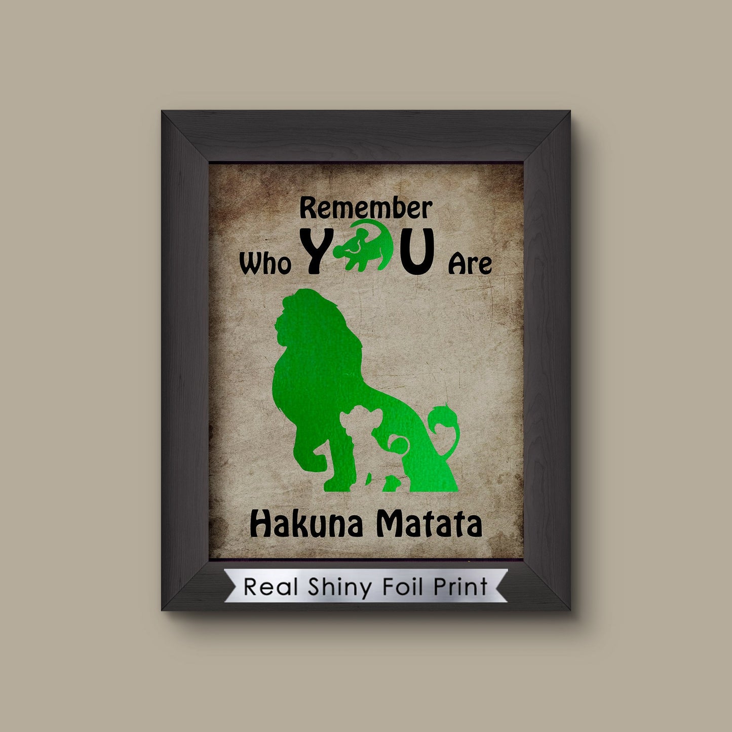 Lion King Print, Lion King Art, Mufasa Art, Simba, Disney Poster, Simba Print, Wall Art, Christmas Gift Decor boyfriend gift husband gift | Metallic F