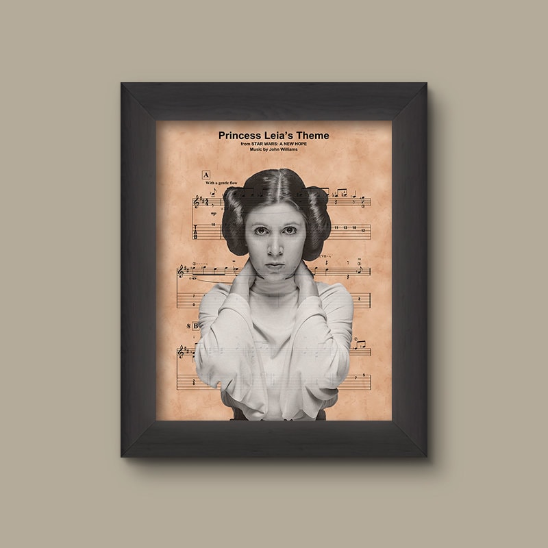 Disney Star Wars Princess Leia Organa Sheet Music Art Print | Fine Art Print