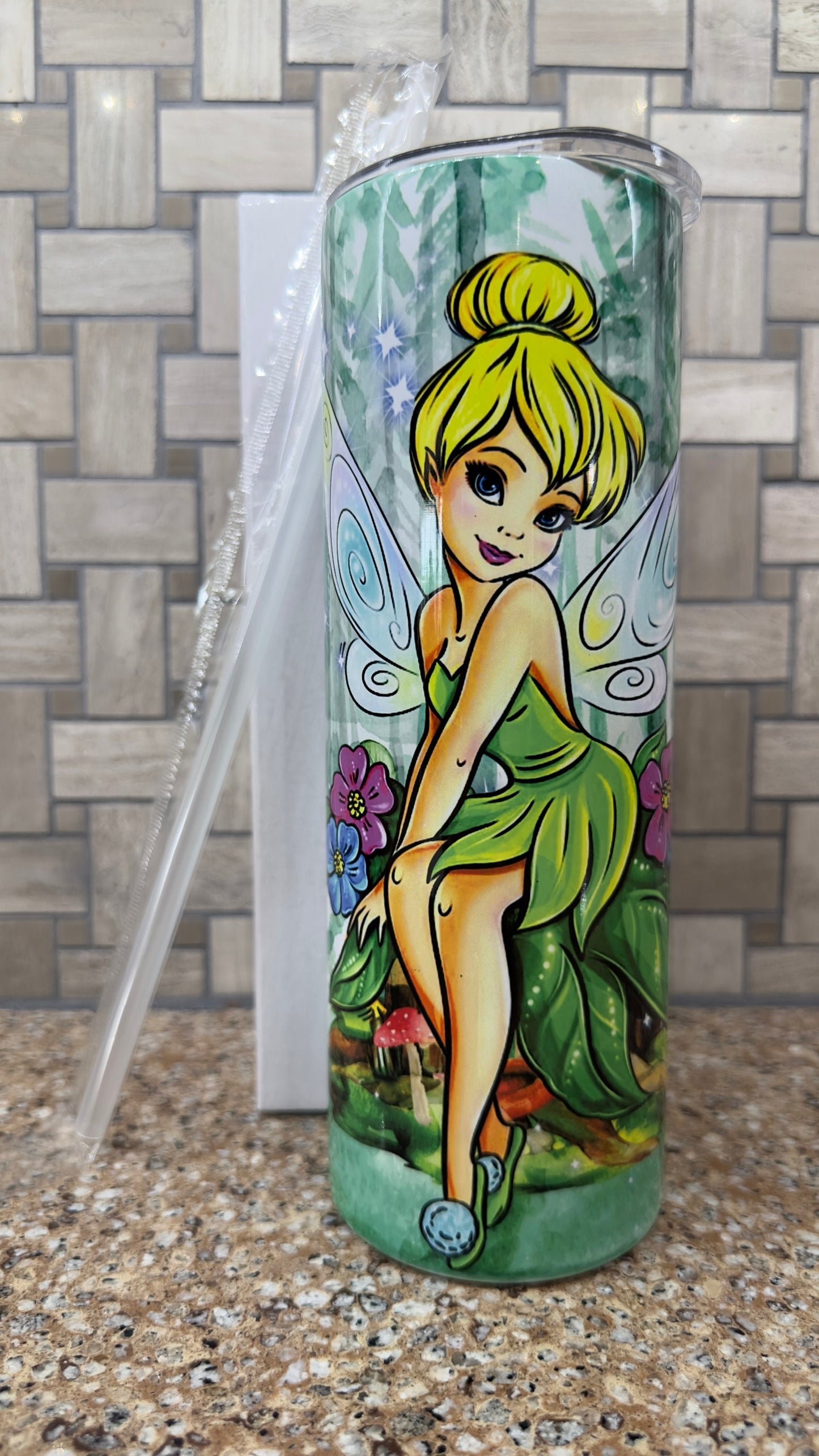 Disney Tinker Bell tumbler 20 ounce oz Tink, Tinkerbell Anniversary Gift Birthday Gift for her | Insulated Tumbler