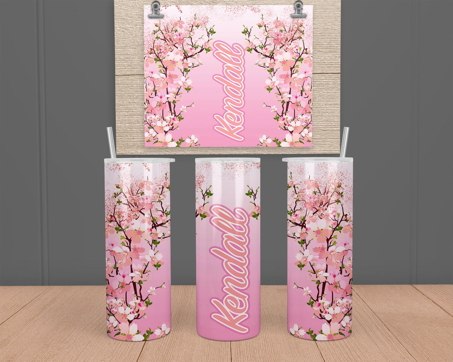 Japanese Cherry Blossom tumbler, Sakura tumbler, Personalized tumbler 20 ounce oz, Anniversary Gift Christmas Gift for her | Insulated Tumbler