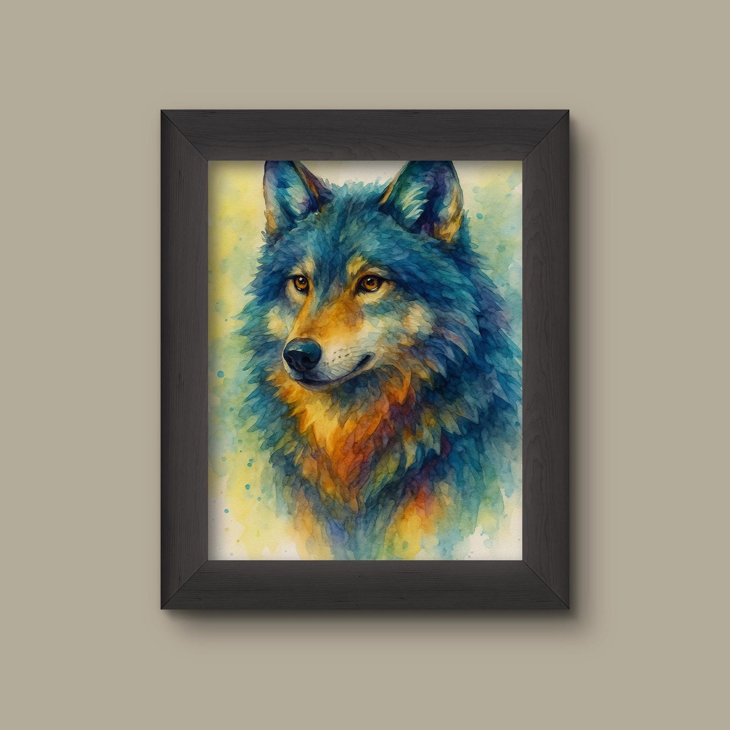 Watercolor wolf Art Print – Woodland Animal Wall Decor | Fine Art Print