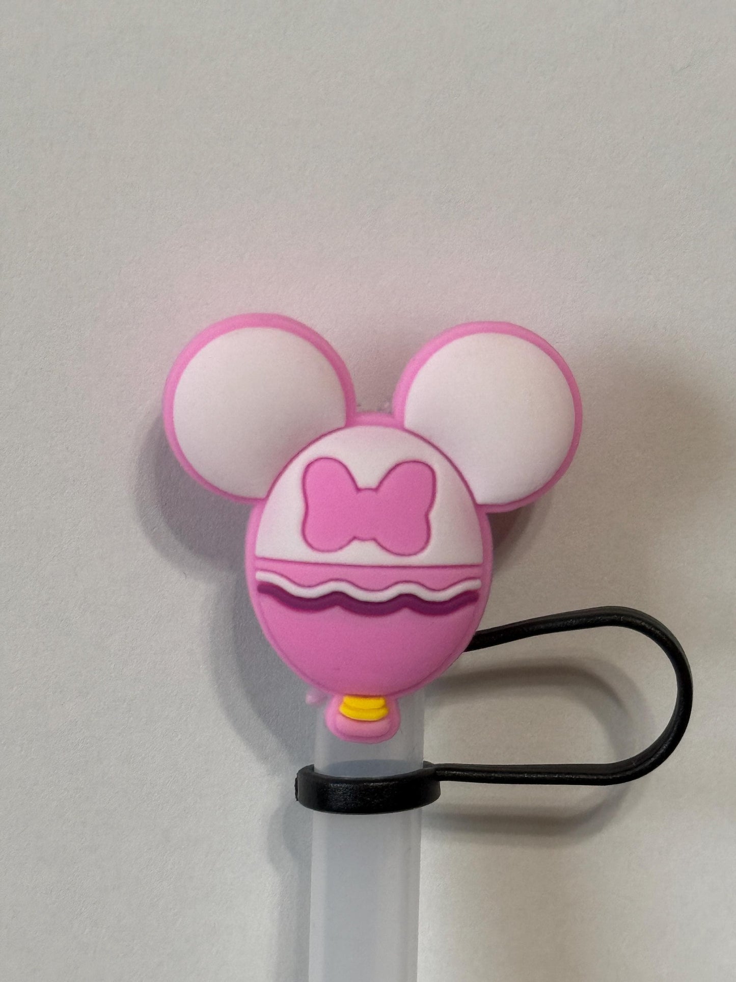 Pink Bow Character Straw Topper Straw Cover Beverage Protector for Stanley | Straw Toppers Set