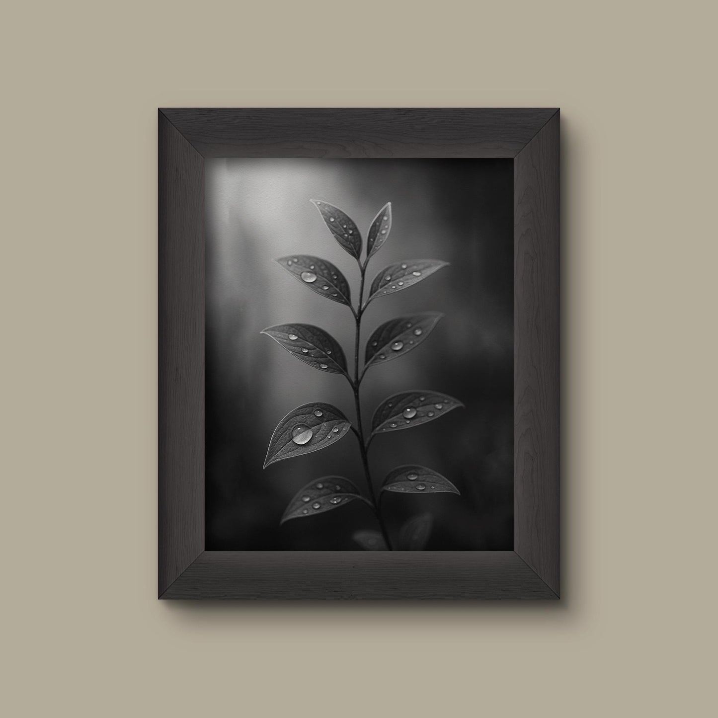 Minimalist Botanical Leaf Art Print | Black and White Nature Photography | Modern Wall Decor | Fine Art Print