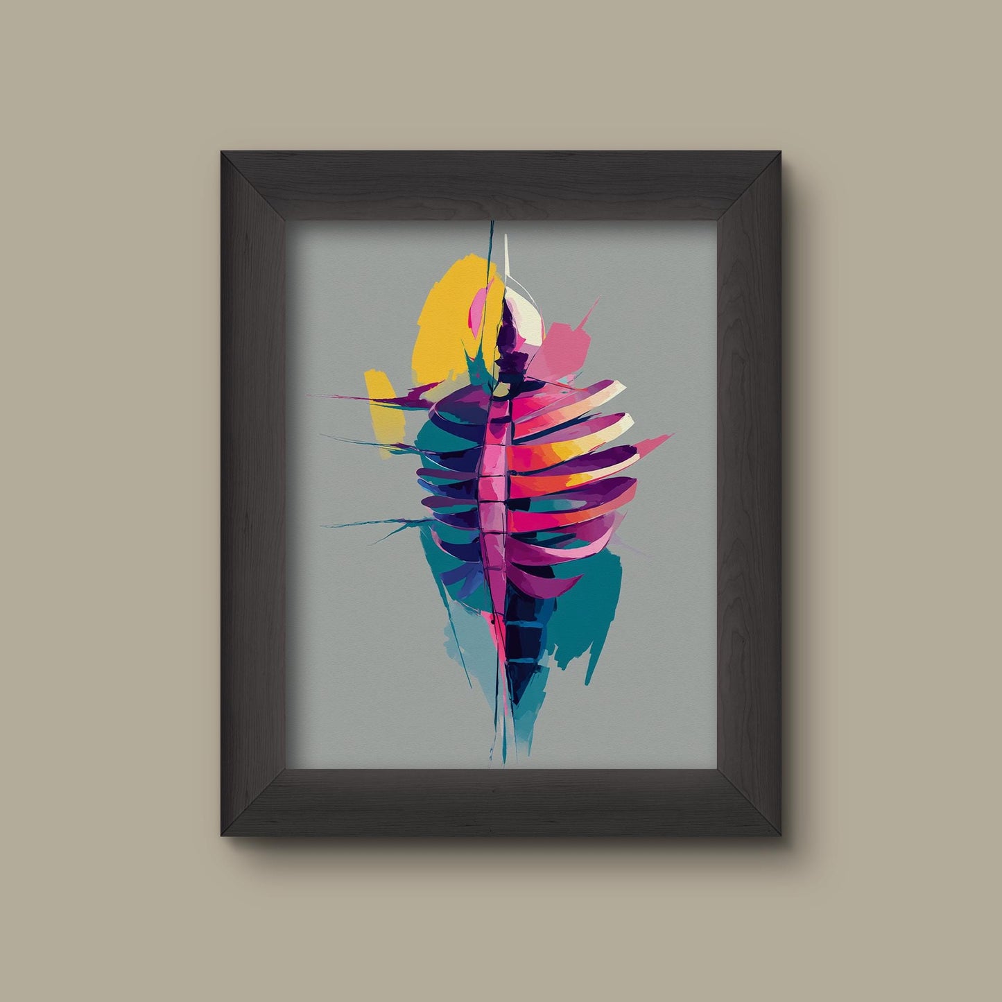 Abstract Ribcage Art Print | Colorful Anatomy Wall Decor | Modern Medical Illustration | Fine Art Print