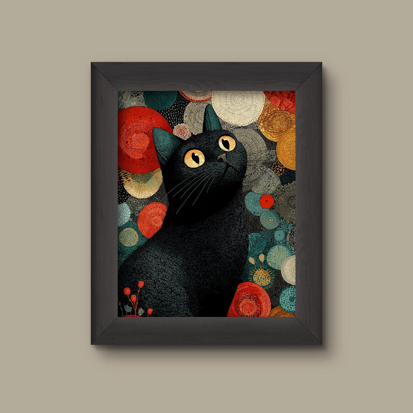 Mystical Black Cat Art Print | Fine Art Print
