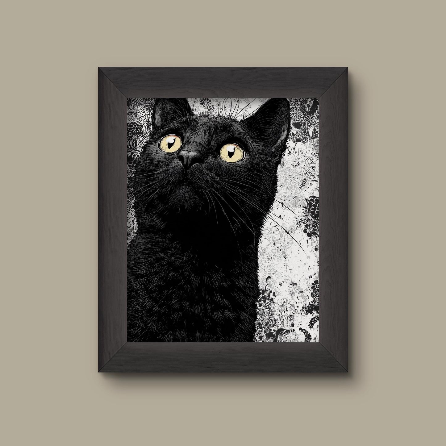 Noir Black Cat Art Print | Fine Art Print