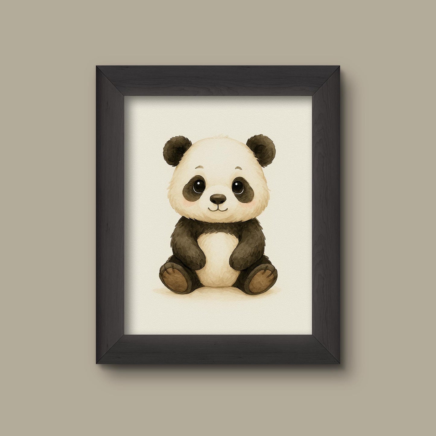 Baby Panda Nursery Wall Art Print – Watercolor Animal Wall Art | Fine Art Print