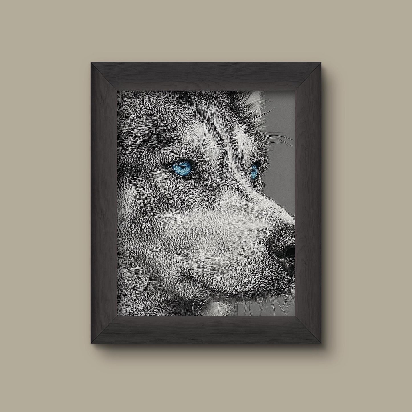 Husky Portrait Wall Art Print | Fine Art Print