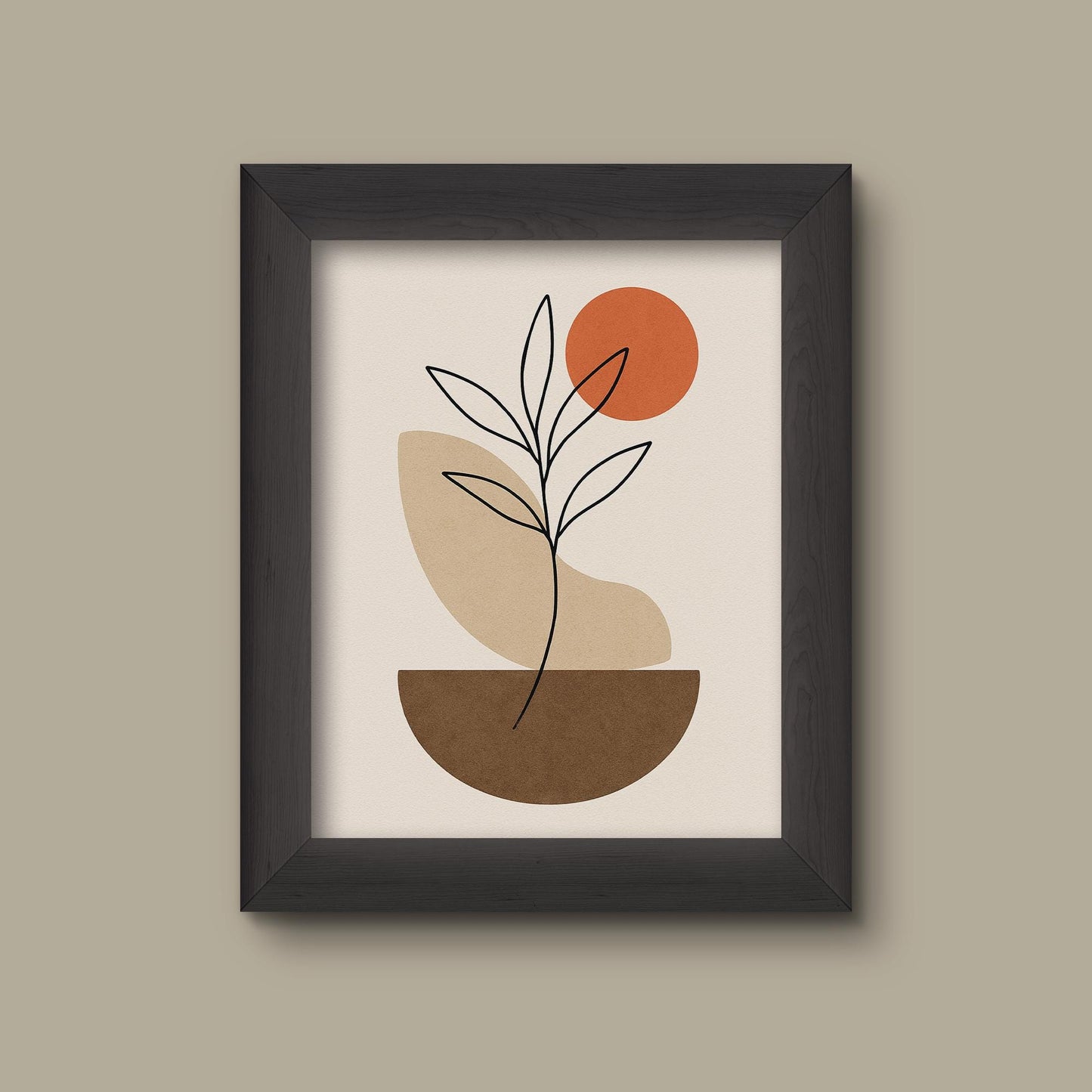 Minimalist Japandi Line Art Print | Neutral Modern Wall Art | Scandinavian Japanese Inspired Home Decor | Fine Art Print