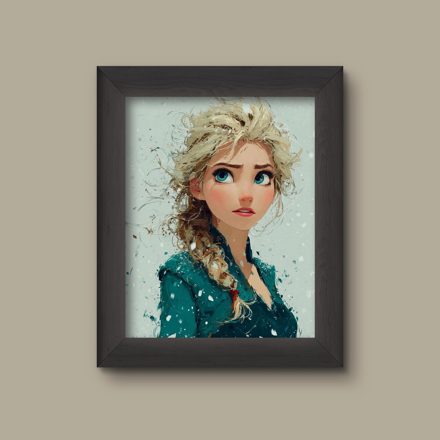 Frozen Elsa Watercolor Art Print , Disney Inspired Art | Fine Art Print
