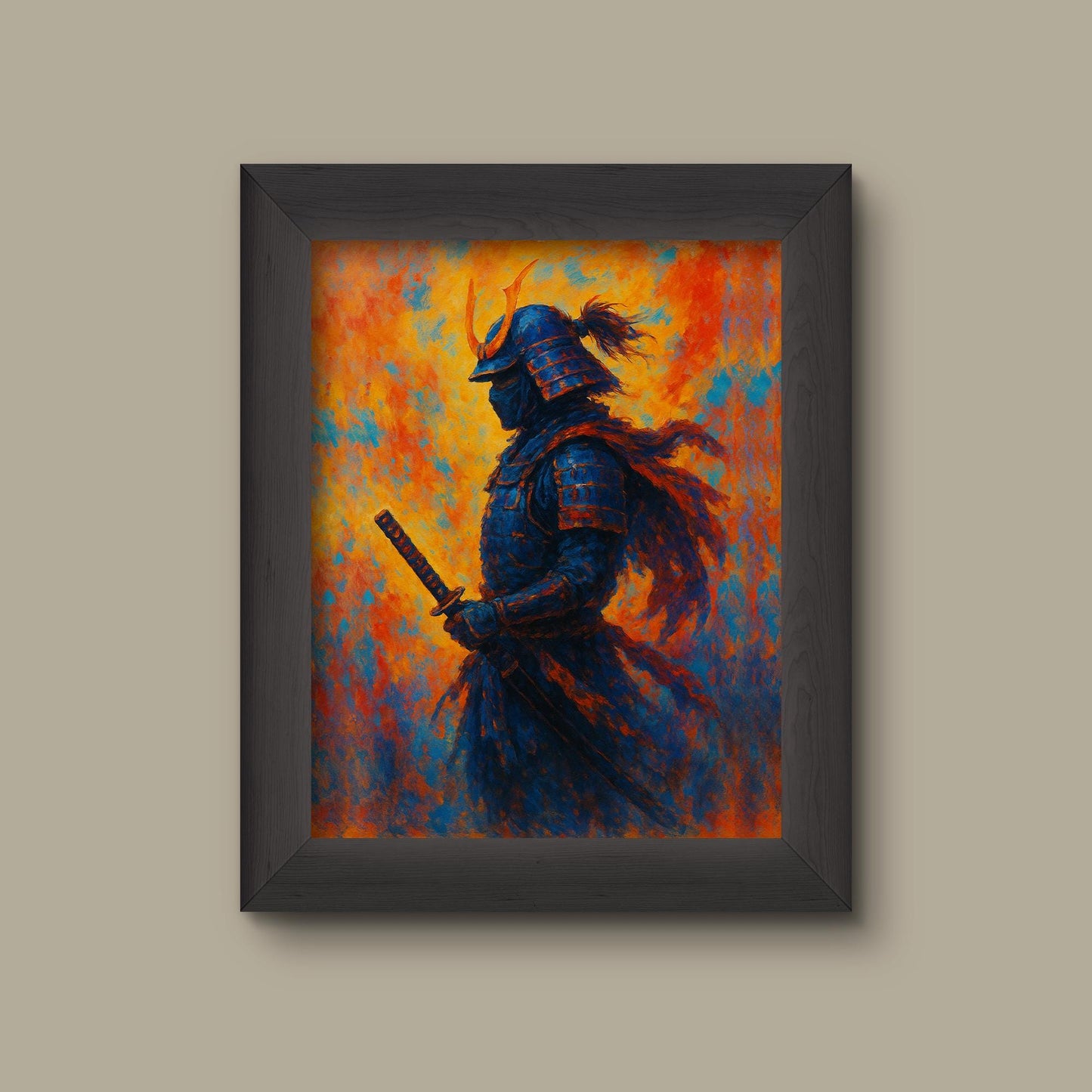 Colorful Samurai Warrior – Japanese Art Print | Fine Art Print