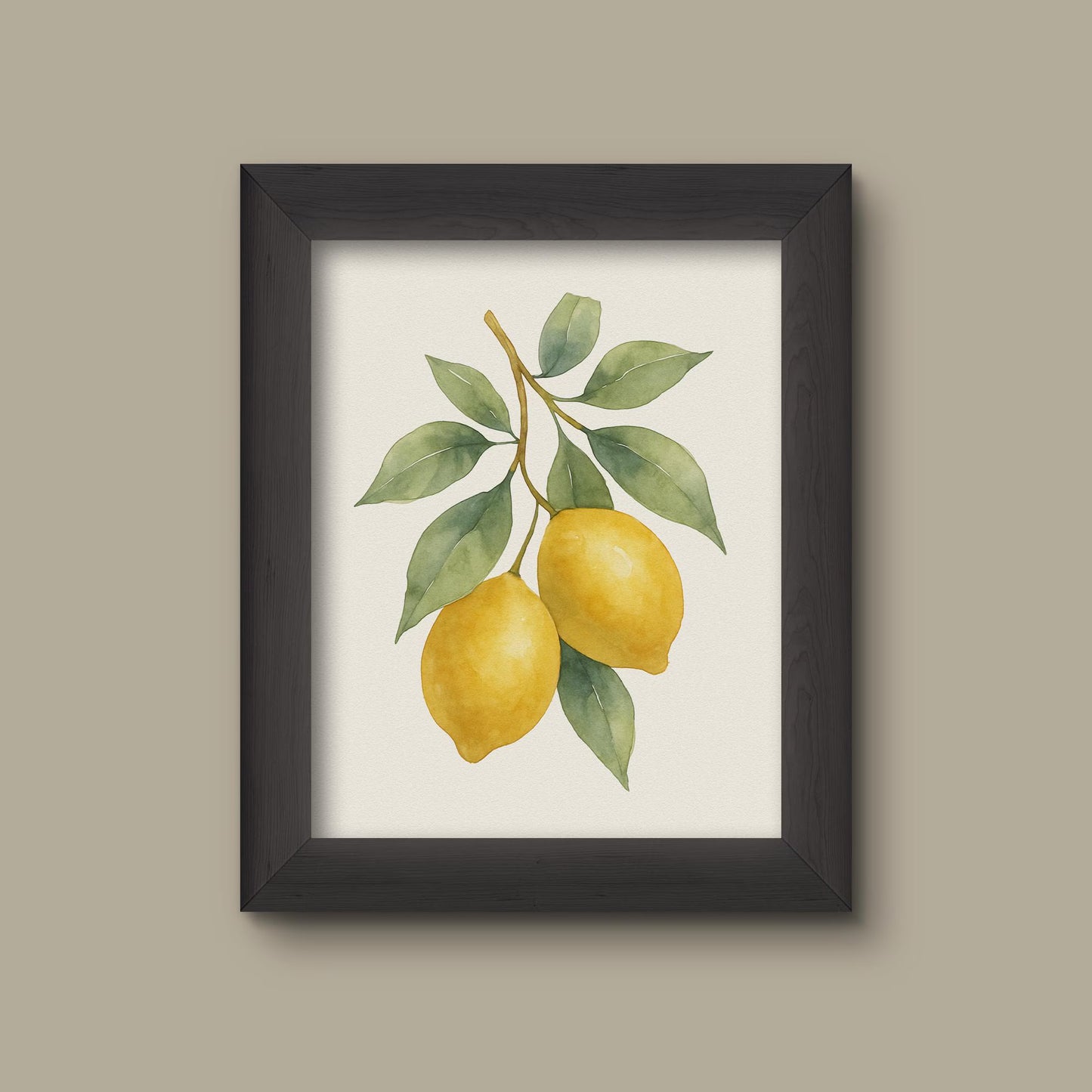 Lemon Branch Watercolor Art Print | Wall Decor | Botanical | Fine Art Print