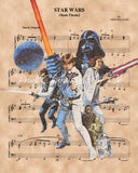 Star Wars,A New Hope Sheet Music Art Print
