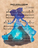 Sleeping Beauty, Aurora Silhouette Sheet Music Art