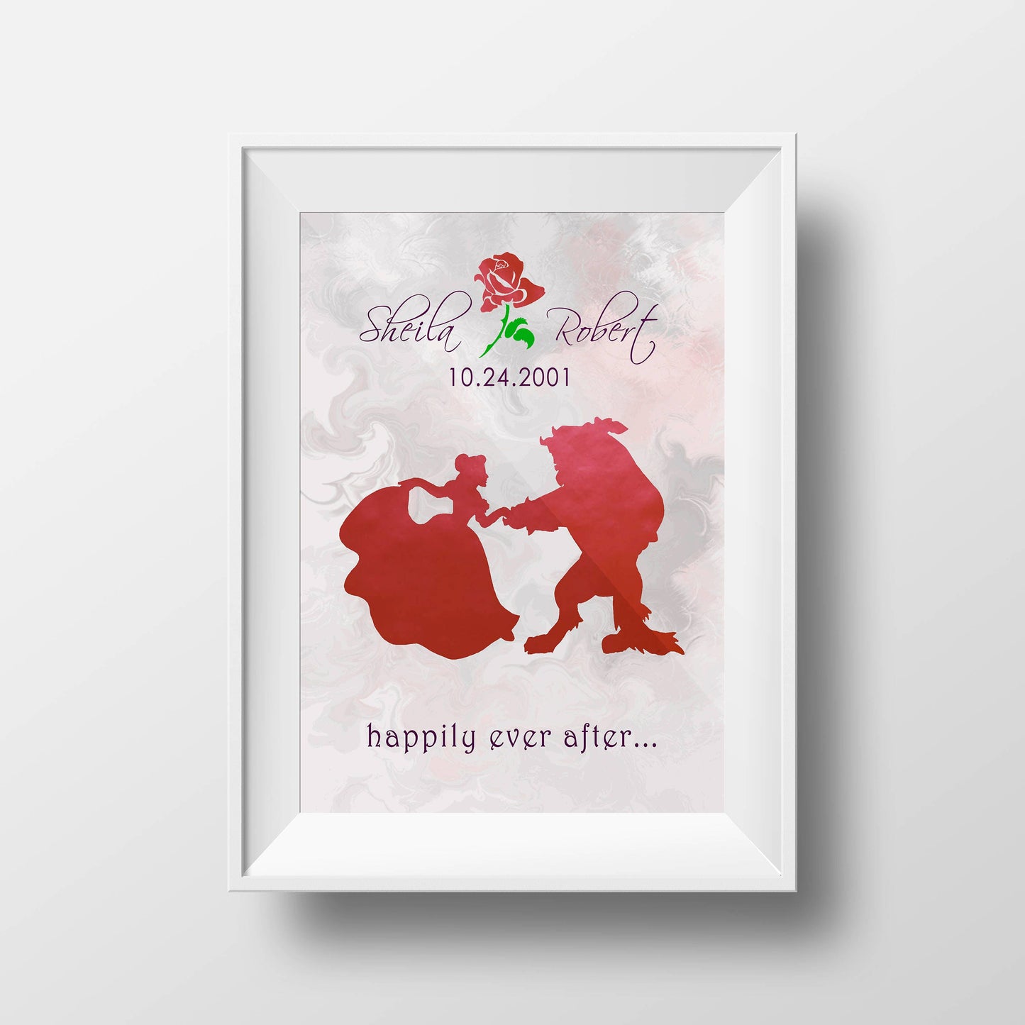 Disney Cinderella Wedding, Disney Wedding Gift, Personalized Disney Wedding Gift, Couple Gift, Disney Princess, Anniversary Gift, Carriage. | Metallic