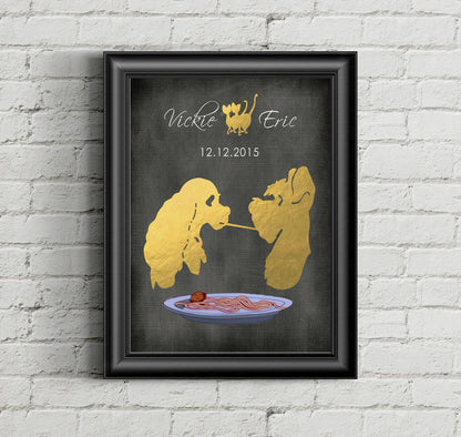 Disney Cinderella Wedding, Disney Wedding Gift, Personalized Disney Wedding Gift, Couple Gift, Disney Princess, Anniversary Gift, Carriage. | Metallic