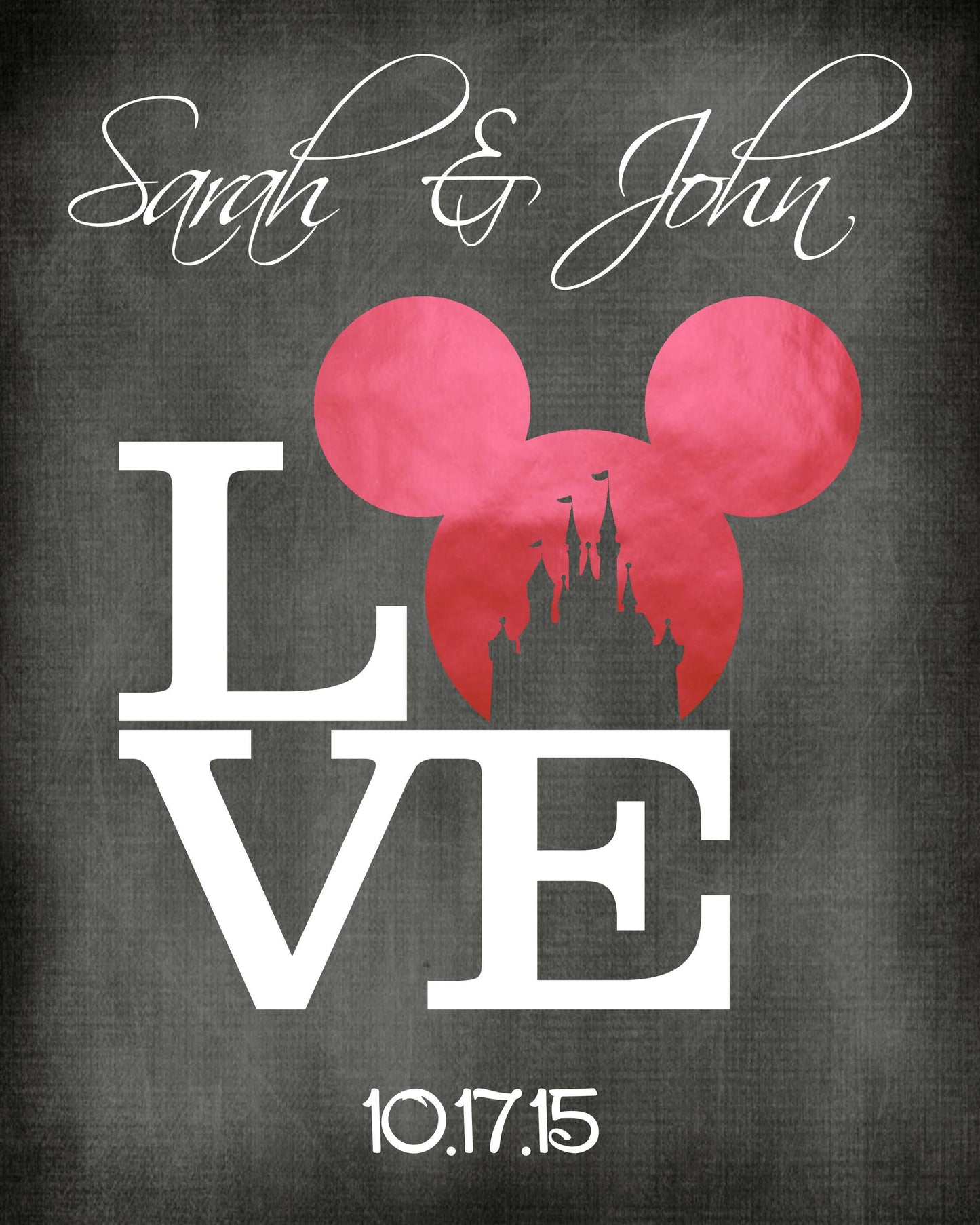 Disney Cinderella Wedding, Disney Wedding Gift, Personalized Disney Wedding Gift, Couple Gift, Disney Princess, Anniversary Gift, Carriage. | Metallic