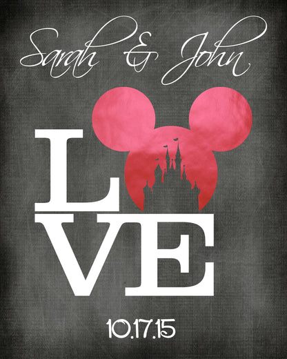 Disney Cinderella Wedding, Disney Wedding Gift, Personalized Disney Wedding Gift, Couple Gift, Disney Princess, Anniversary Gift, Carriage. | Metallic