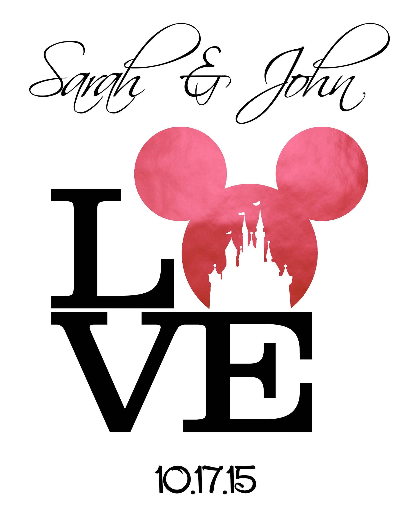 Disney Cinderella Wedding, Disney Wedding Gift, Personalized Disney Wedding Gift, Couple Gift, Disney Princess, Anniversary Gift, Carriage. | Metallic