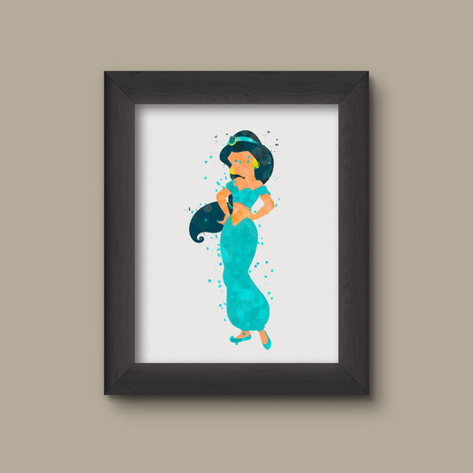 Aladdin Jasmine Watercolor Art Print | Fine Art Print