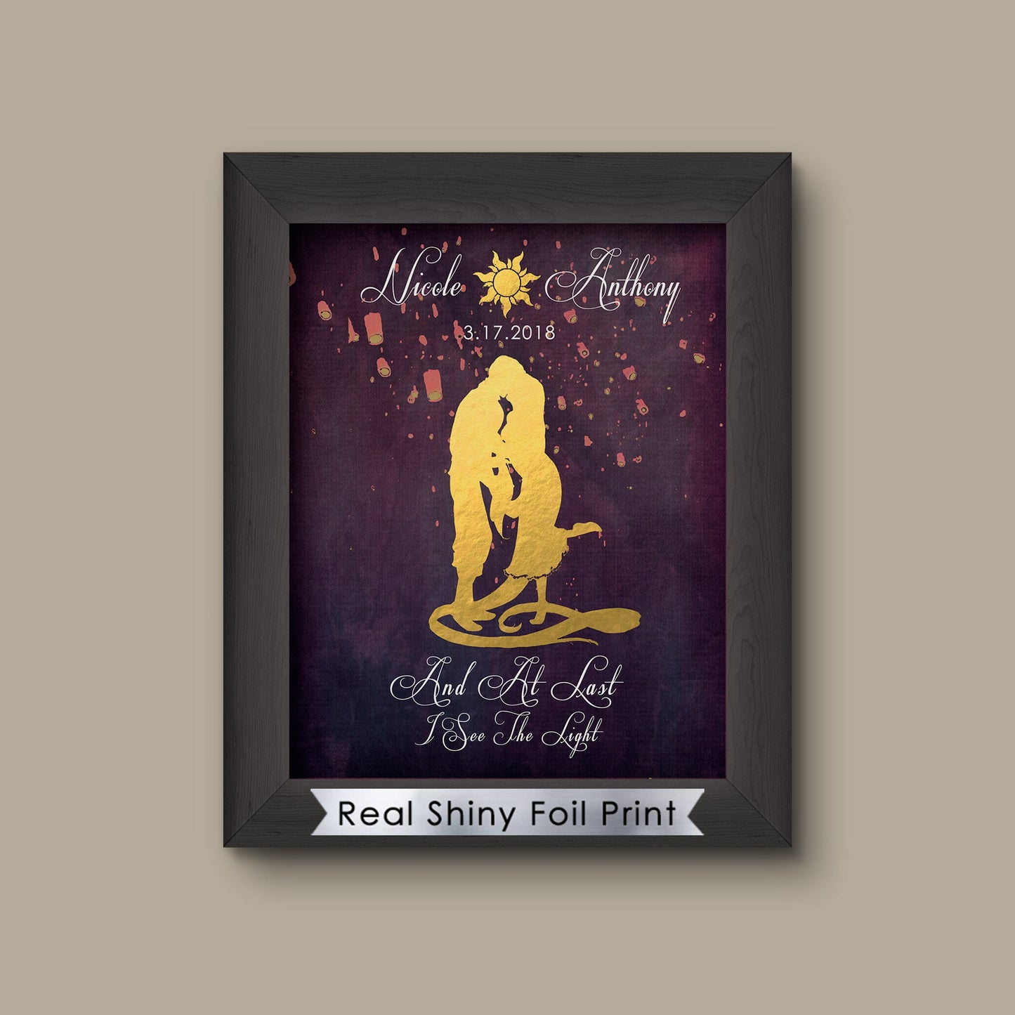 Disney Cinderella Wedding, Disney Wedding Gift, Personalized Disney Wedding Gift, Couple Gift, Disney Princess, Anniversary Gift, Carriage. | Metallic