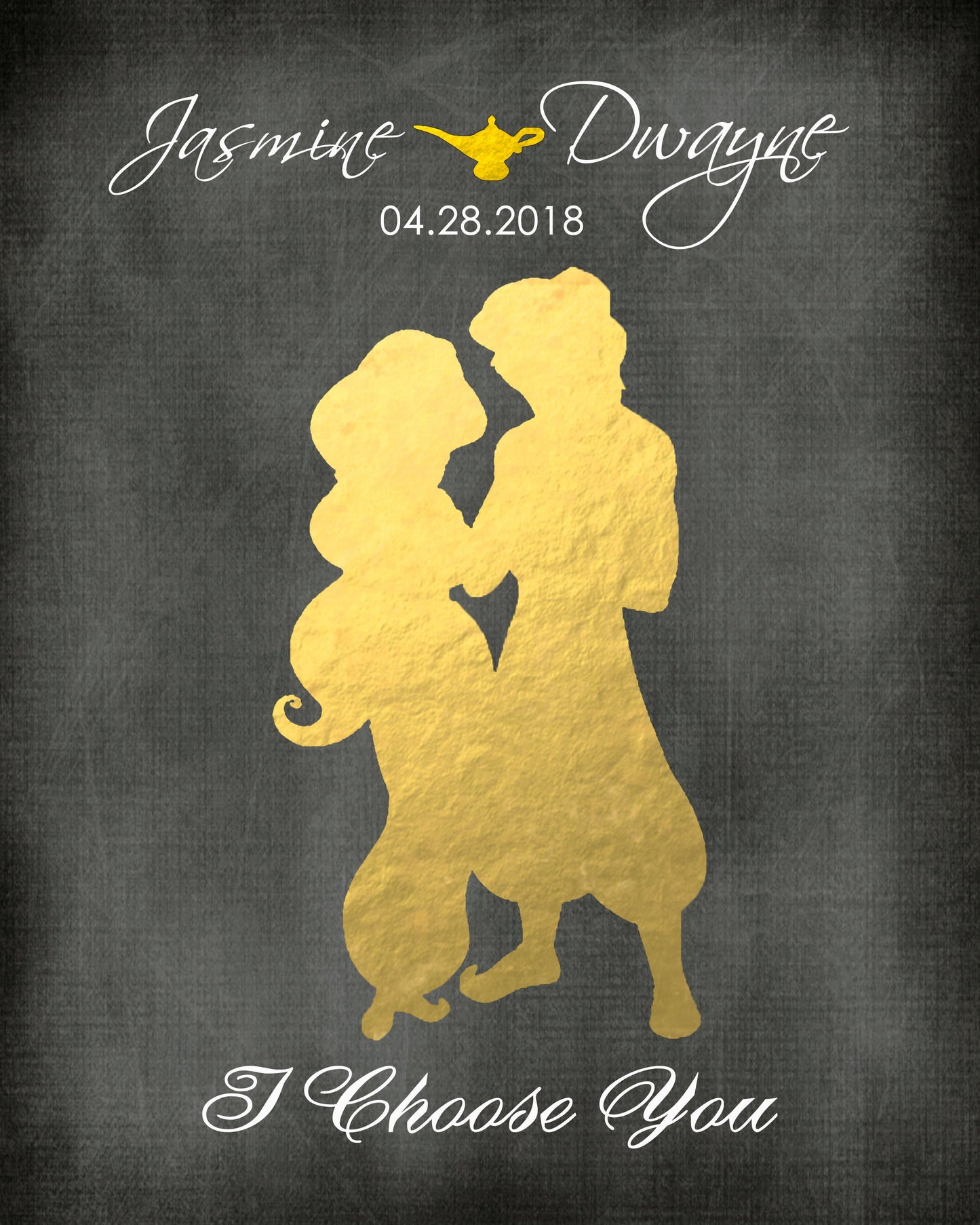 Disney Cinderella Wedding, Disney Wedding Gift, Personalized Disney Wedding Gift, Couple Gift, Disney Princess, Anniversary Gift, Carriage. | Metallic