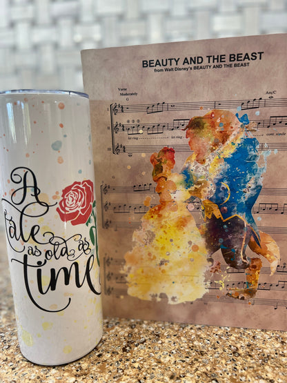 Disney Little Mermaid watercolor tumbler 20 ounce oz Ariel, Part of Your World Anniversary Gift Christmas Gift for her | Insulated Tumbler