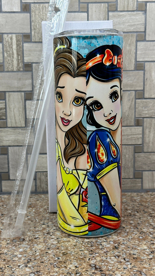 Disney Princesses tumbler 20 ounce oz Anniversary Gift Birthday Gift for her Mother's Gift Kids Cup | Insulated Tumbler