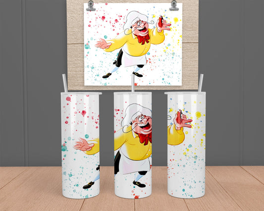 Disney Little Mermaid Chef Louis watercolor tumbler 20 ounce oz, Anniversary Gift Christmas Gift for her | Insulated Tumbler