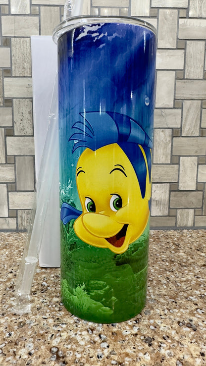 Disney Little Mermaid watercolor tumbler 20 ounce oz Ariel, Part of Your World Anniversary Gift Christmas Gift for her | Insulated Tumbler
