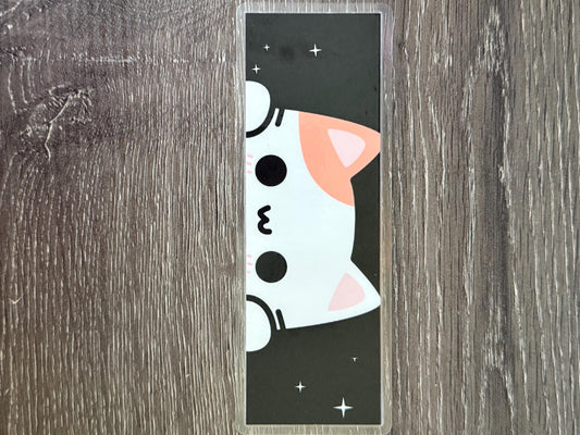 Kawaii Cat Bookmark, laminated cardstock bookmarks, Book Lover | Fine Art Print