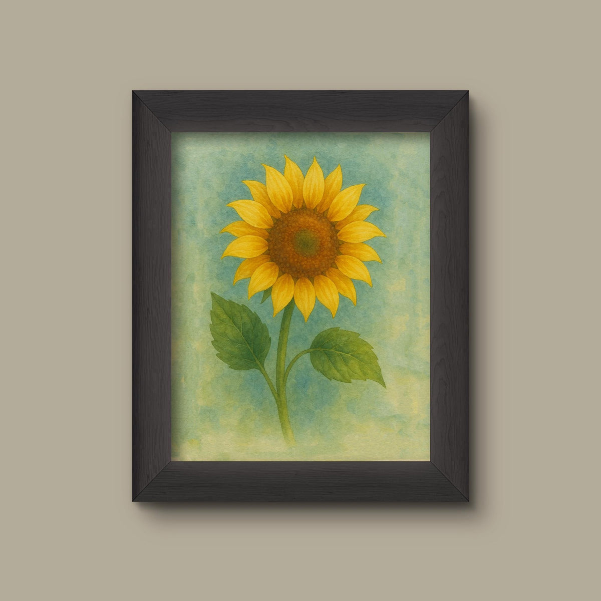 Botanical Sunflower Watercolor Art Print – Fine Art Print – Prints ...
