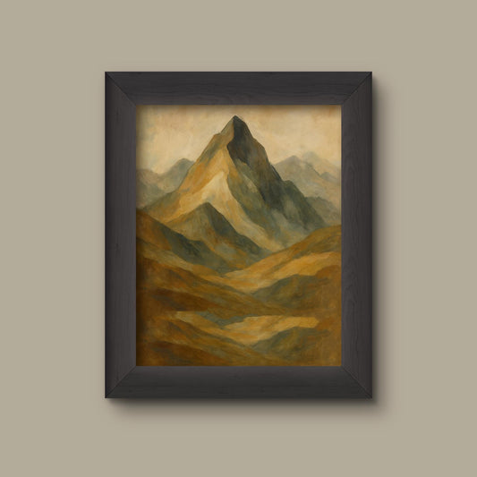 Mountains Landscape Art Print | Serene Nature Wall Decor | Fine Art Print
