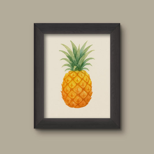 Watercolor Pineapple Art Print | Wall Decor | Botanical | Fine Art Print