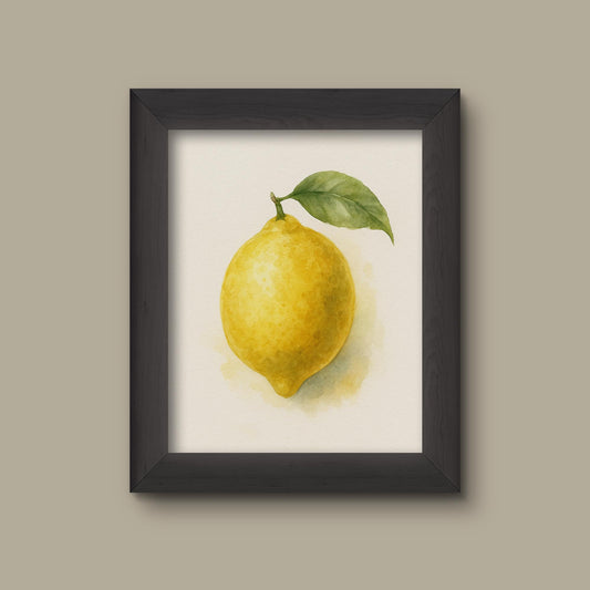 Watercolor Lemon Art Print | Wall Decor | Botanical | Fine Art Print