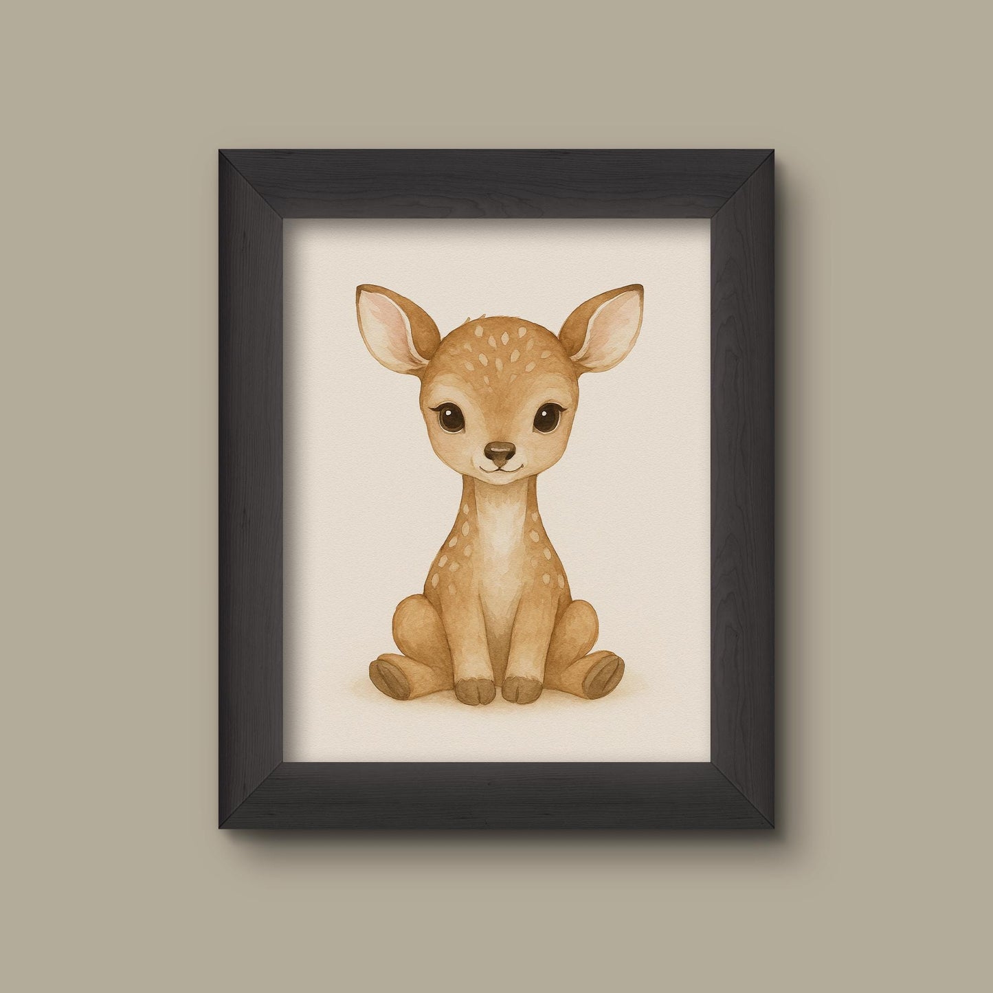 Woodland Baby Deer Nursery Wall Art Print – Watercolor Fawn Wall Art | Fine Art Print