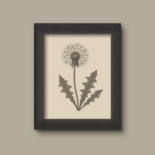Vintage Dandelion Botanical Art Print | Fine Art Print