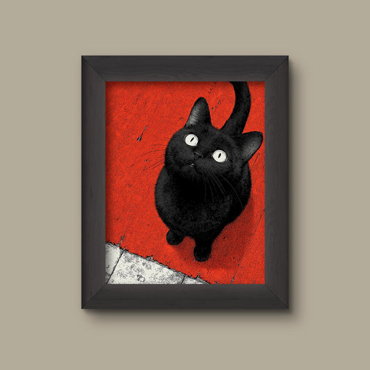 Bold Black Cat Art Print | Fine Art Print