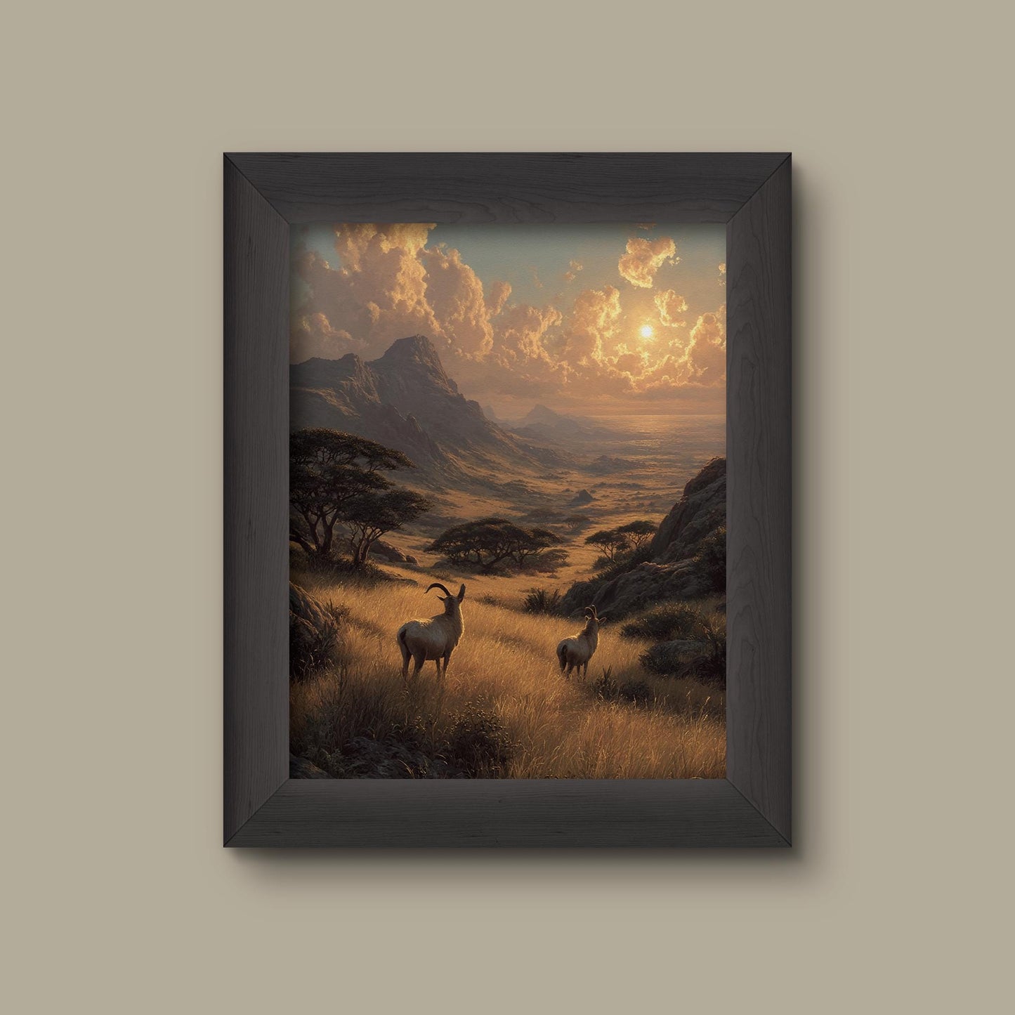 Golden Savanna Sunrise Art Print | Fine Art Print