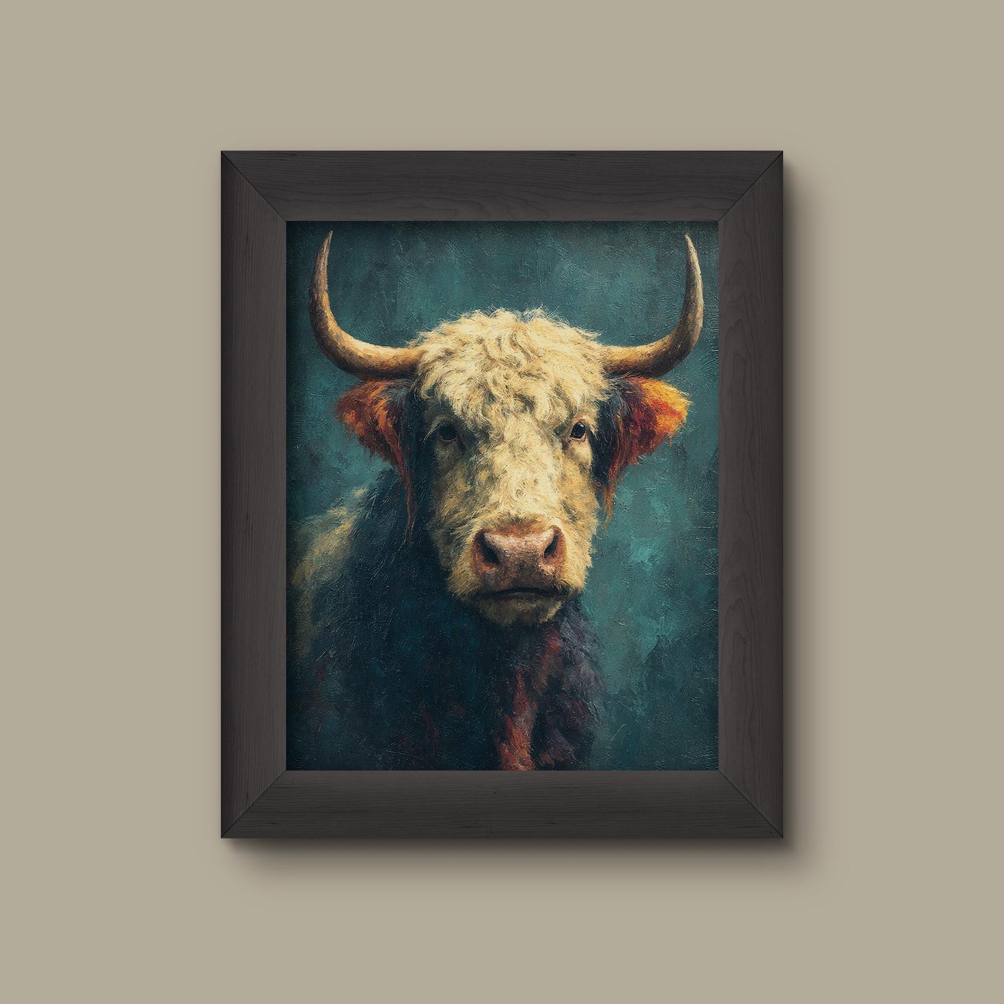 Highland Cow Portrait Art Print | | Fine Art Print