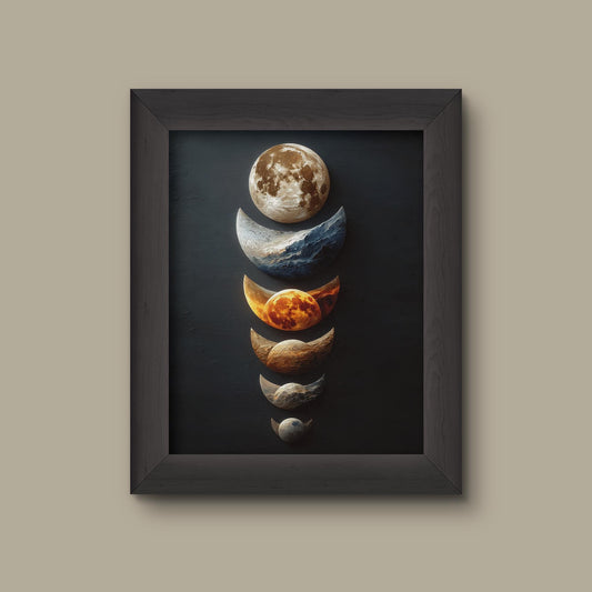Celestial Moon Phases Art Work | Fine Art Print