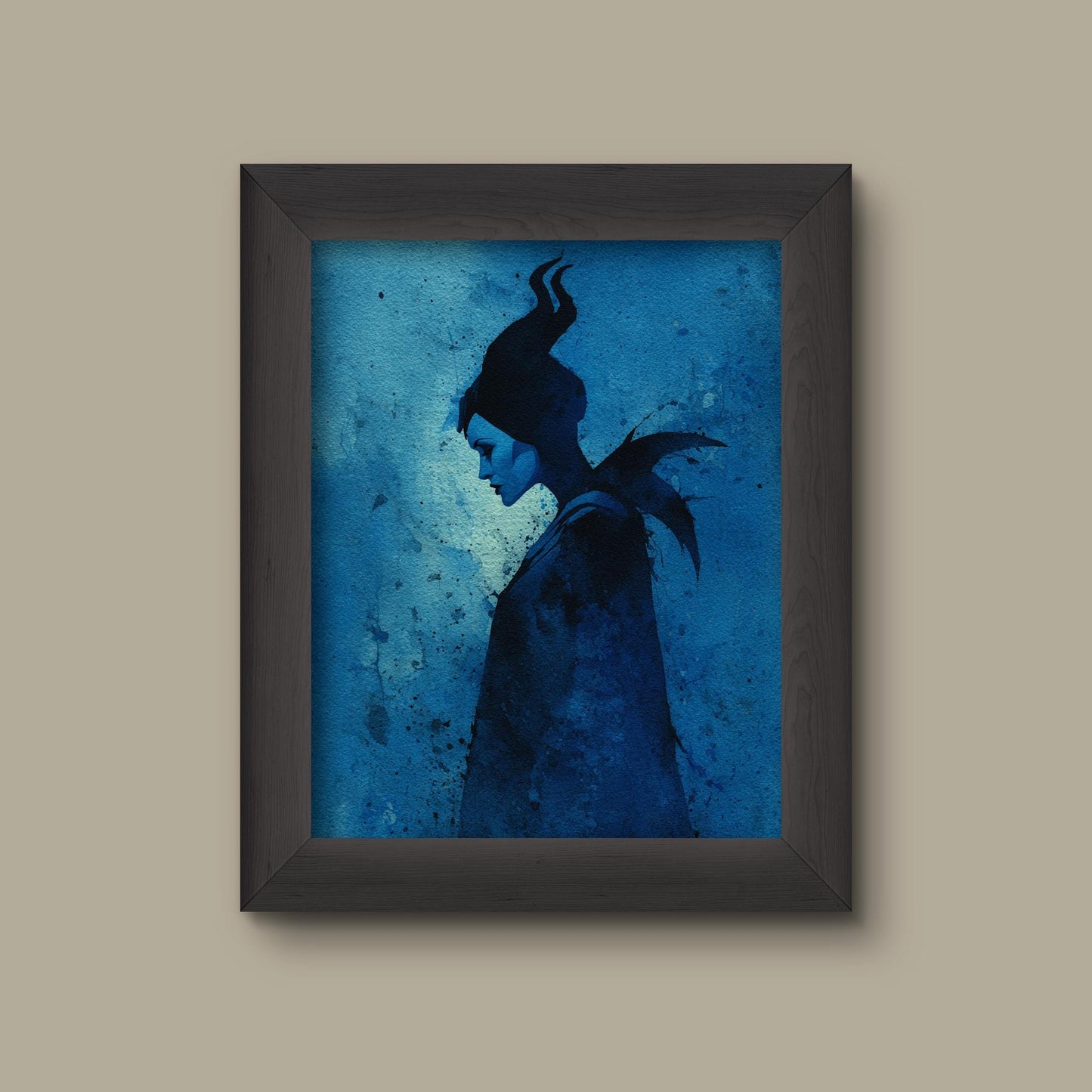 Disney Sleeping Beauty Maleficent Watercolor Art Print, Sleeping Beauty Gift, Maleficent Art | Fine Art Print