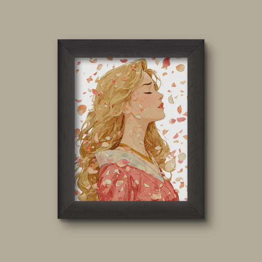 Disney Aurora Sleeping Beauty Watercolor Art Print, Sleeping Beauty Gift, Disney- Inspired Wall Decor | Fine Art Print