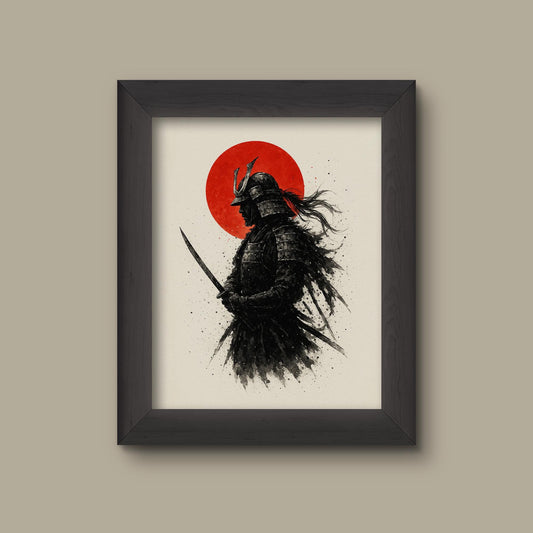 Samurai Warrior with Katana – Japanese Art Print | Fine Art Print