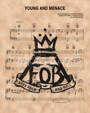 Fall Out Boy, Young And Menace Sheet Music Art Print