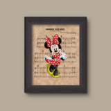Minnie Mouse, Minnie's You Hoo Sheet Music Art Print