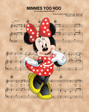 Minnie Mouse, Minnie's You Hoo Sheet Music Art Print