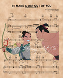 Mulan I'll Make A Man Out Of You Sheet Music Art Print