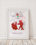 Disney Beauty and the Beast Couples Gift, Belle Beast Art Print