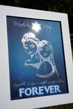 FOREVER Frozen Elsa Anna Print, Disney wall decor Art